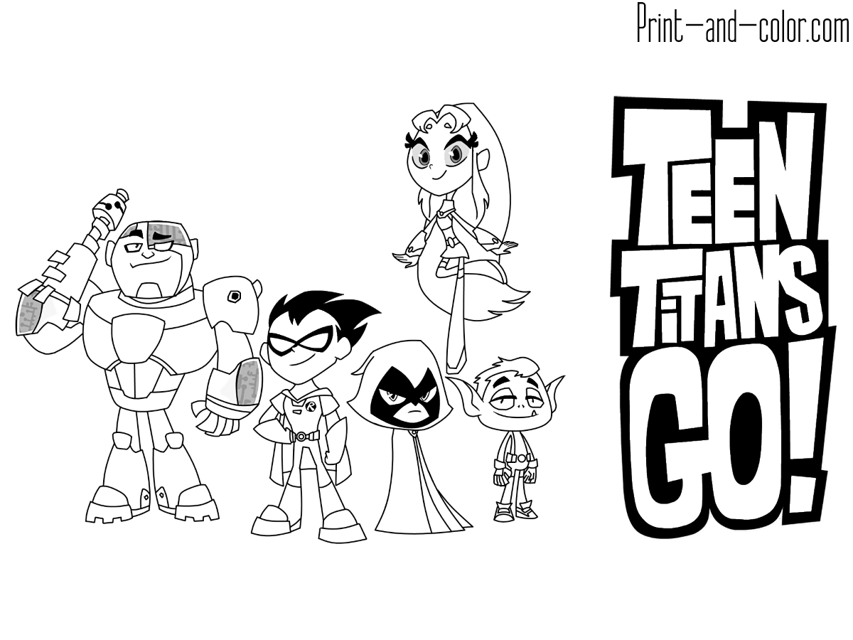 Teen Titans Coloring Pages Free Coloring Pages