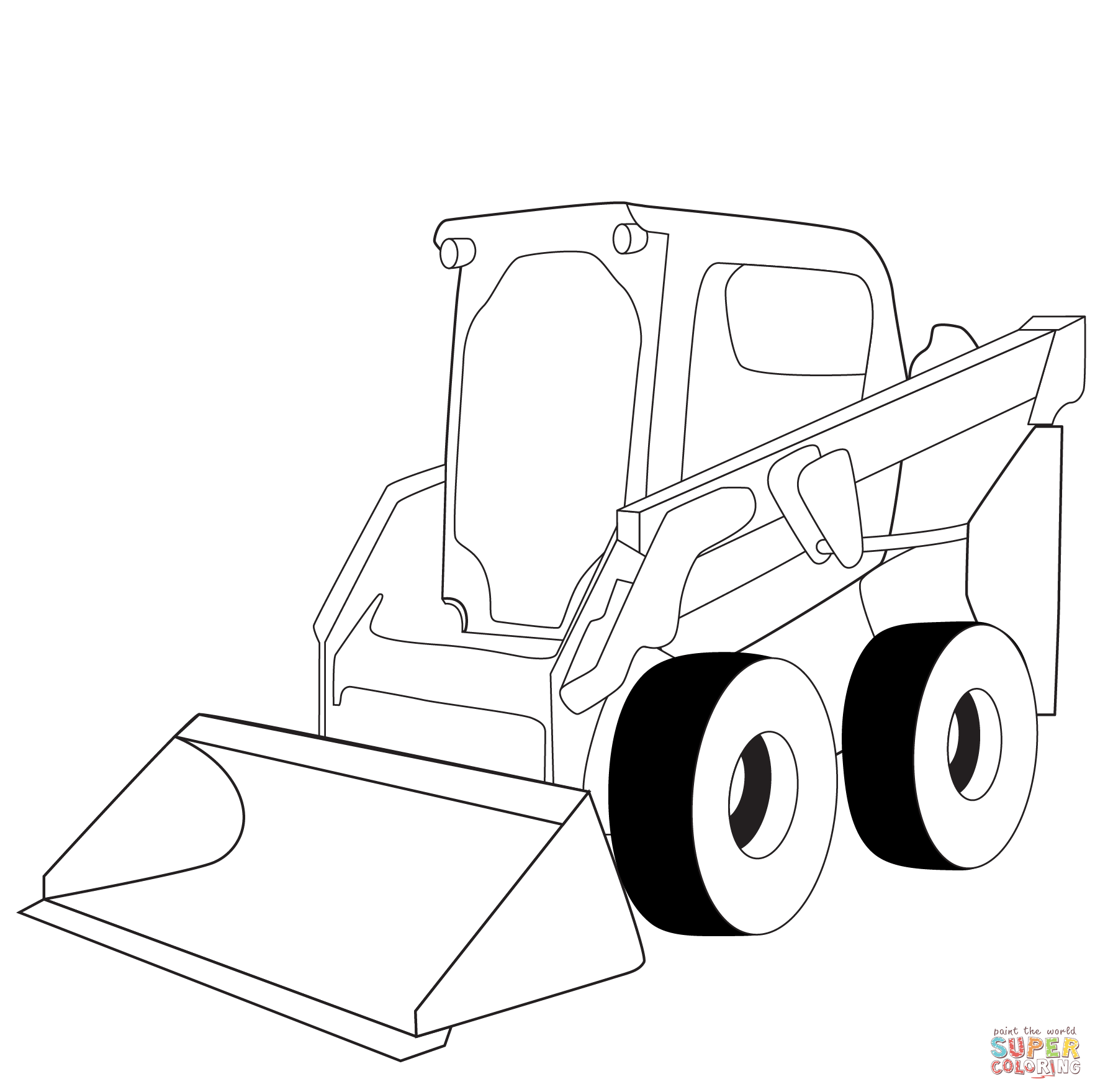 Skid Steer coloring page | Free Printable Coloring Pages