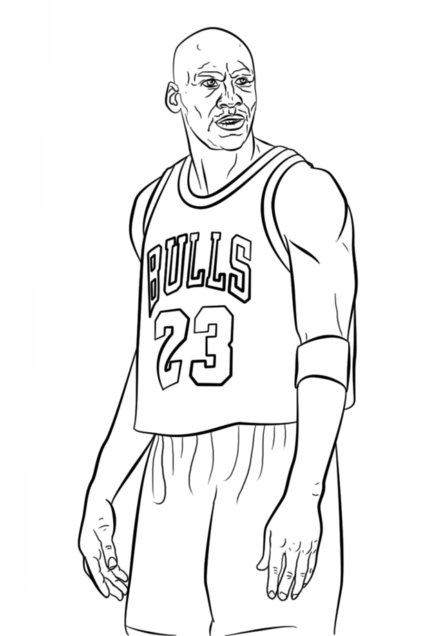 Michael Jordan Nba Sport Coloring Pages - Coloring Cool
