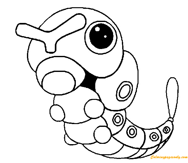 Caterpie Coloring Pages - Cartoons Coloring Pages - Coloring Pages For Kids  And Adults