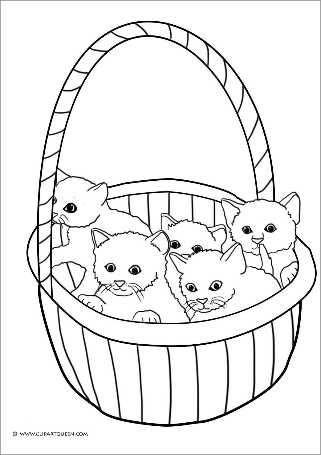 Kitten Coloring Pages for Preschoolers - ColoringBay