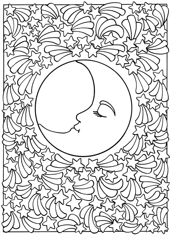 Drawing Moon #155660 (Nature) – Printable coloring pages