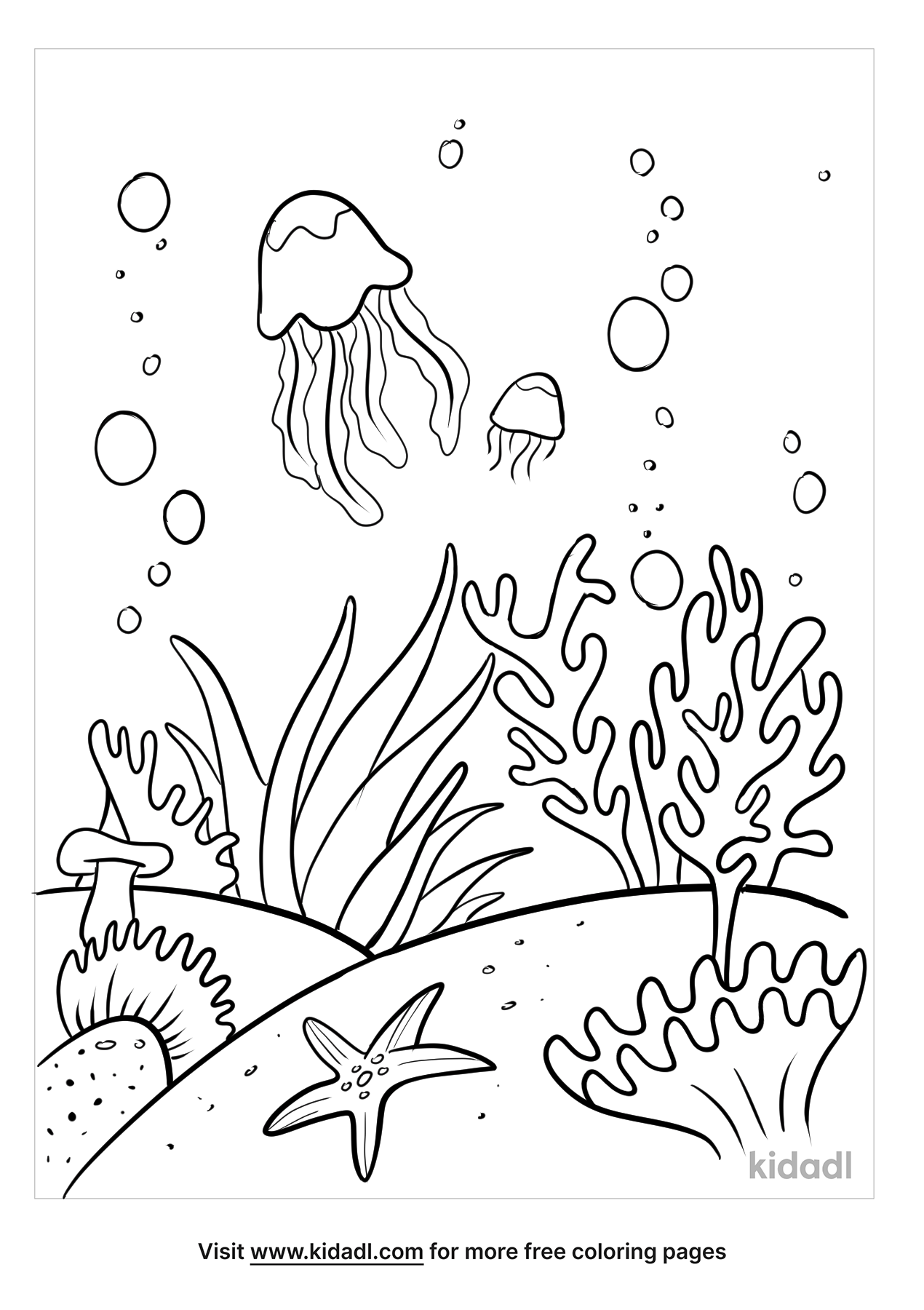 Coloring Pages Kids Coral Reef Free