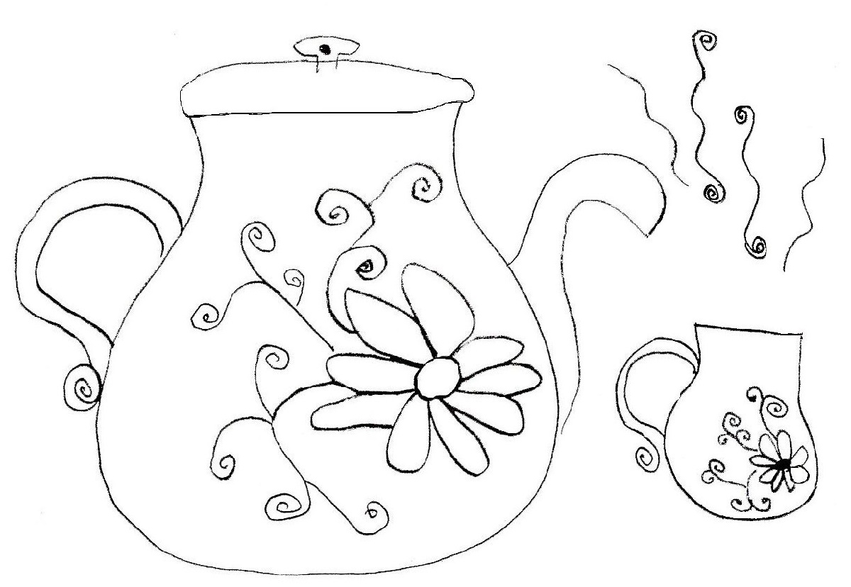 Teapot Coloring Pages | Printable Shelter