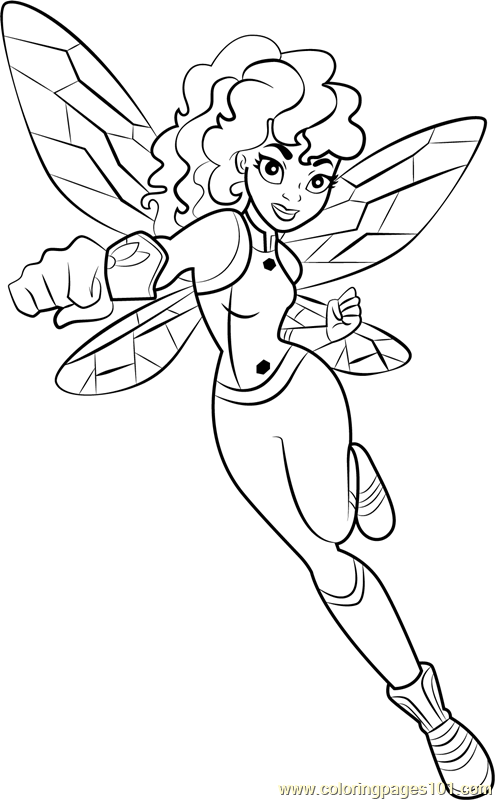 Bumblebee Coloring Page - Free DC Super Hero Girls Coloring Pages ...