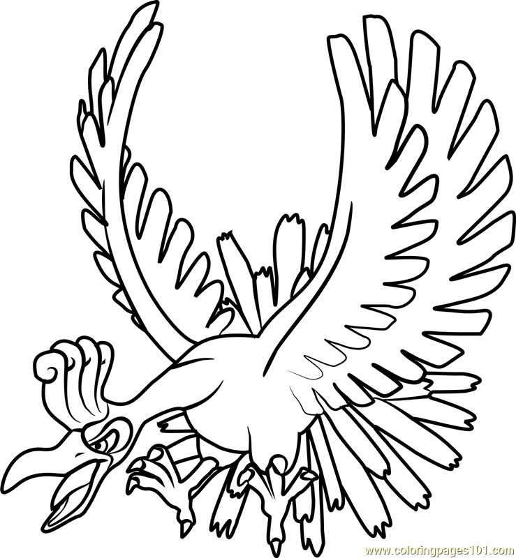 Ho-Oh Pokemon Coloring Page - Free Pokémon Coloring Pages ...