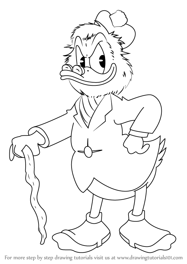 Learn How to Draw Flintheart Glomgold from DuckTales (DuckTales ...