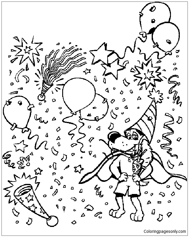 Festival Of The New Years Day Coloring Page - Free Coloring Pages ...