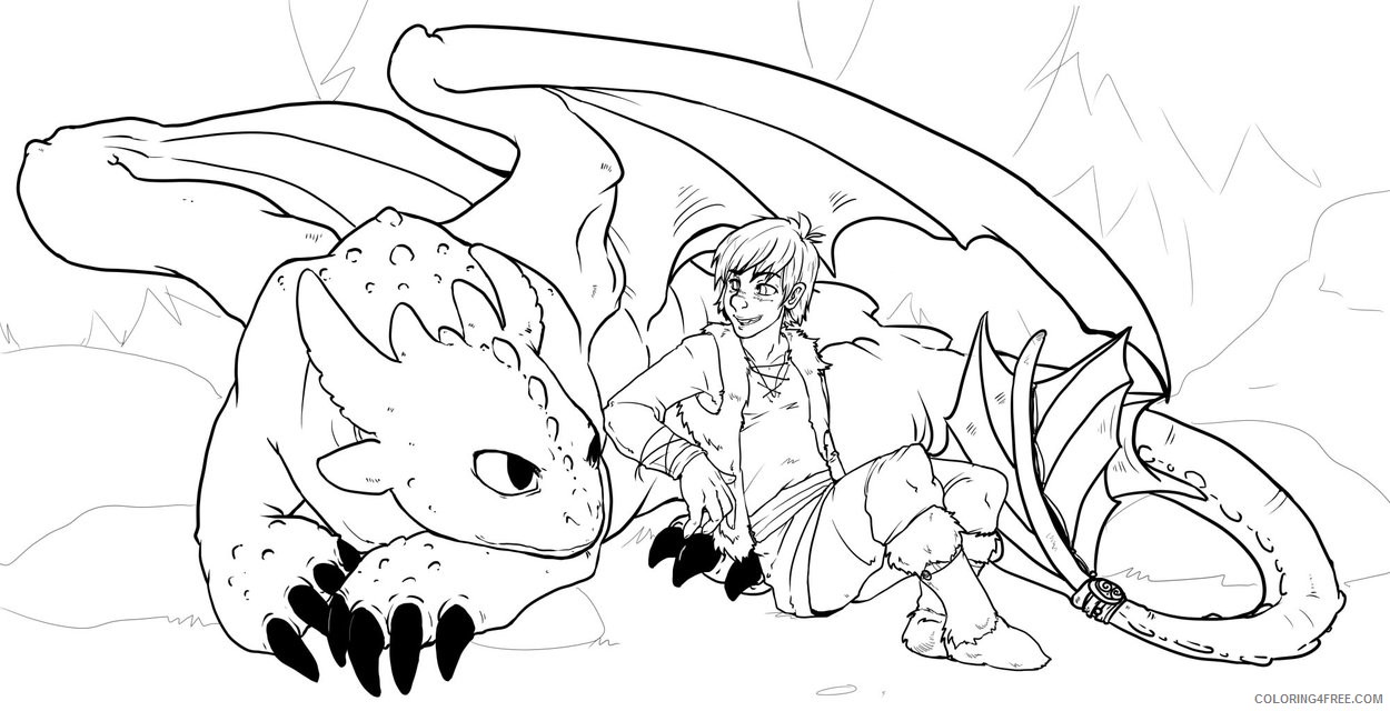 how to train your dragon coloring pages toothless and hiccup ...