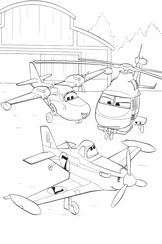 Planes coloring pages from Disney movie Planes 1 & 2 - Only Kids Only