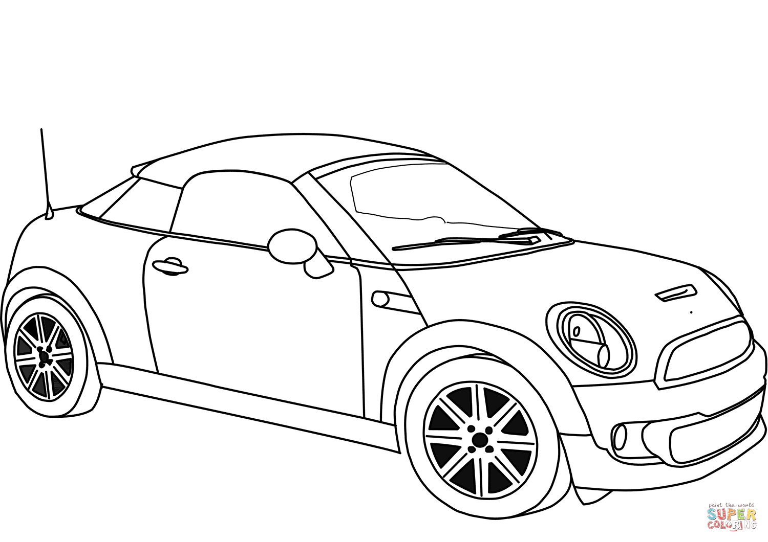 Mini Cooper Coupe coloring page | Free Printable Coloring Pages