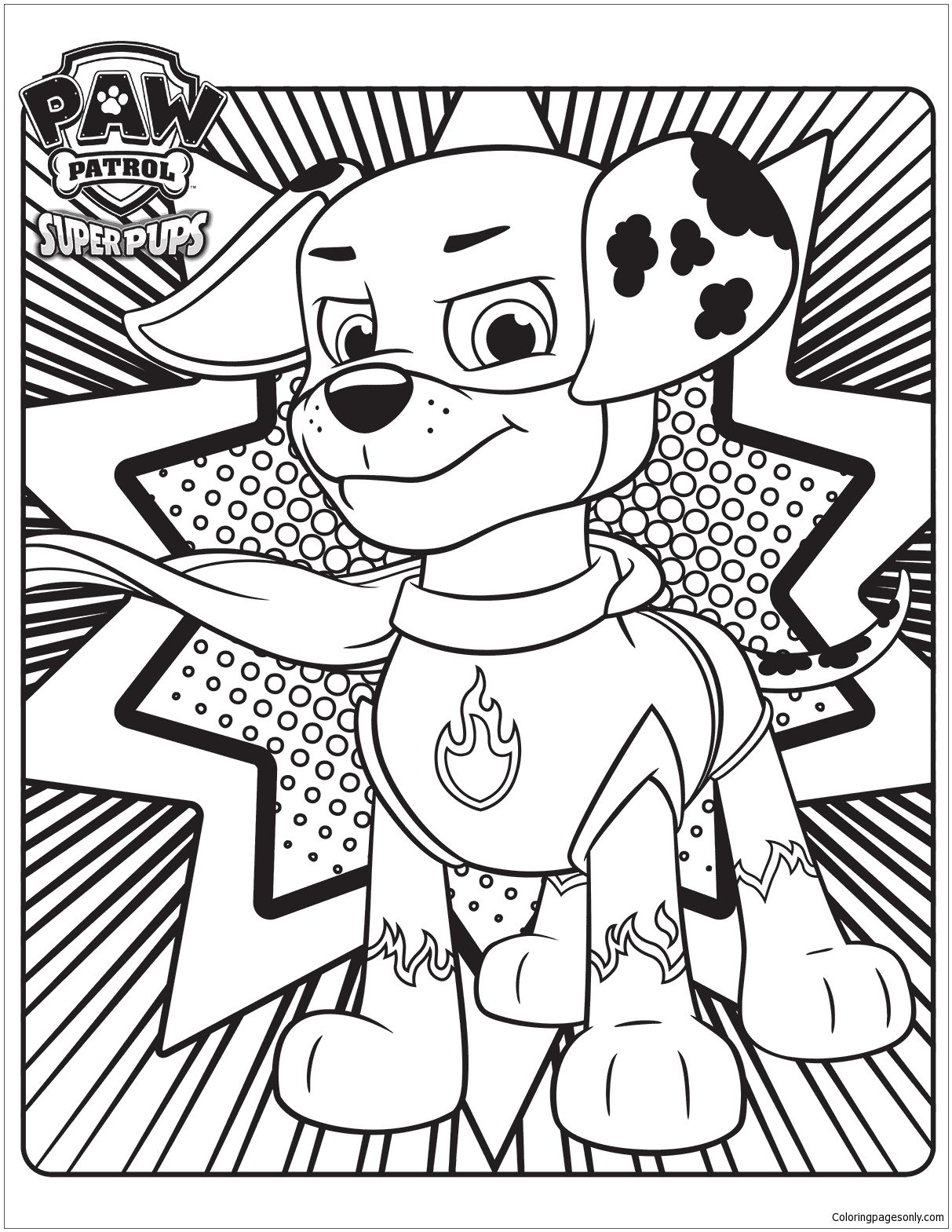 Paw Patrol Super Pups 3 Coloring Page | Paw patrol coloring pages ...