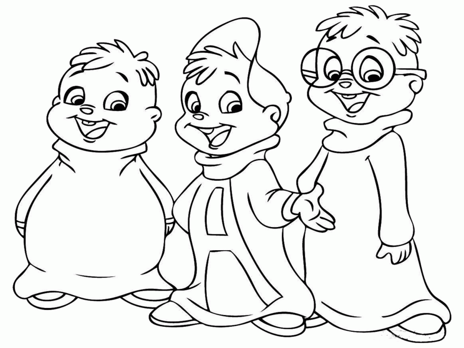 Alvin And The Chipmunks Cartoon Coloring Page - Ð¡oloring Pages For ...