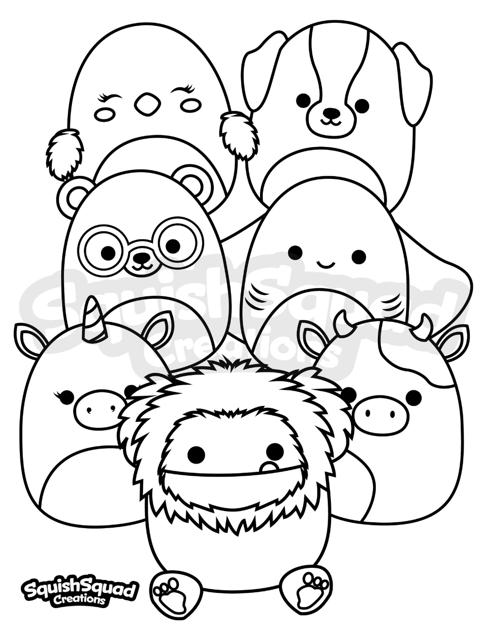Squishmallow Coloring Page Printable Squishmallow Coloring - Etsy | Easy coloring  pages, Cute coloring pages, Cool coloring pages
