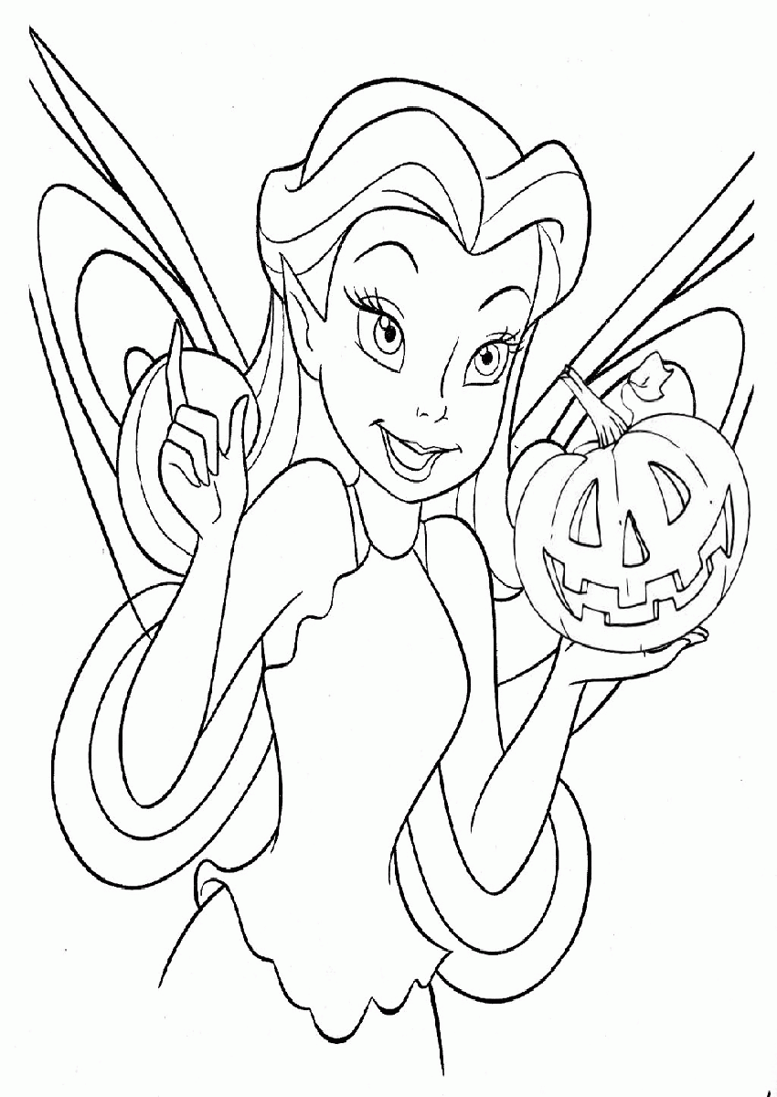 Tinkerbell Halloween Coloring Pages - Coloring Home