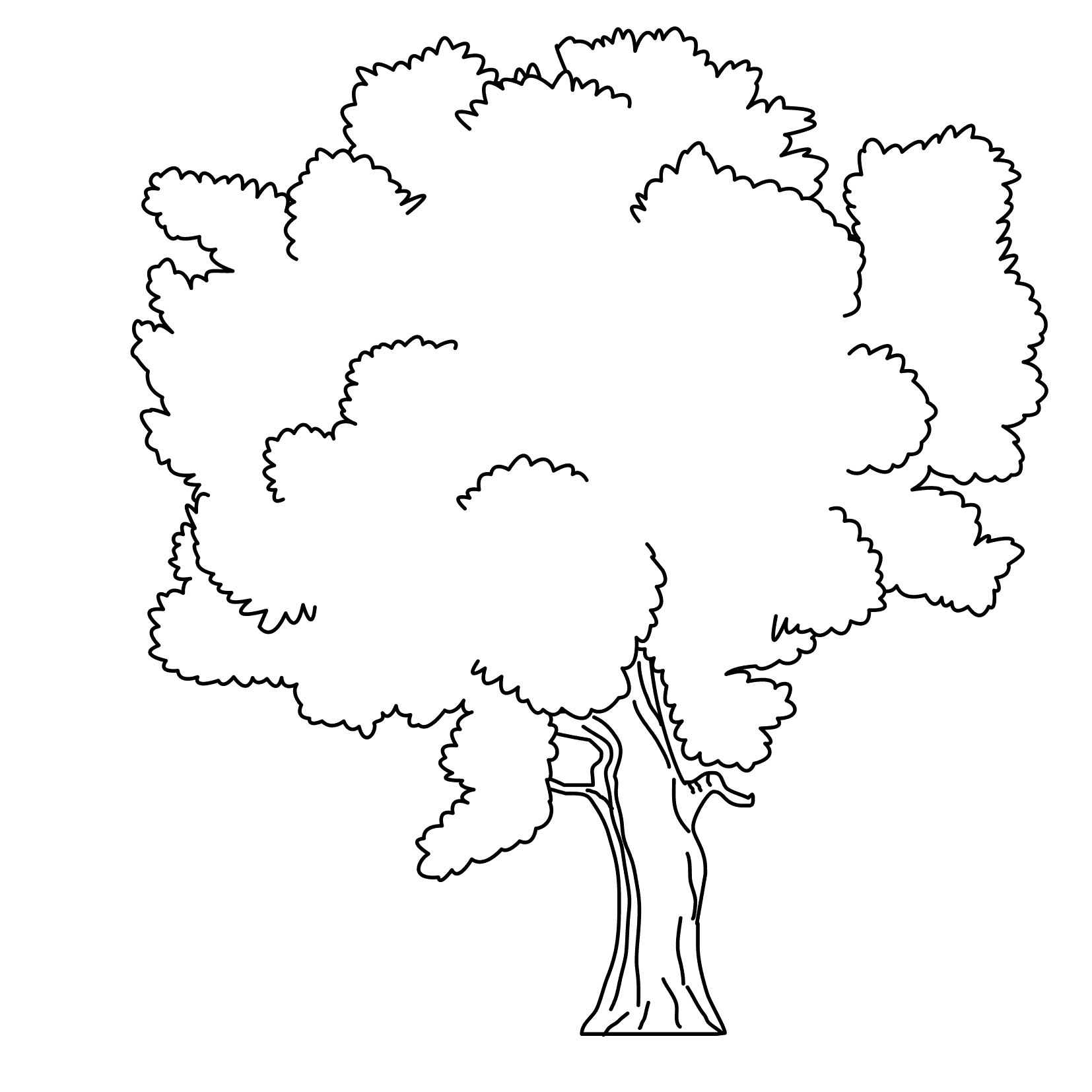 Coloring pages trees - free downloads