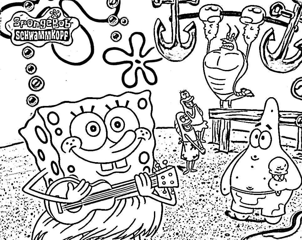 Download Sponge Bob Square Pants Coloring Pages - Coloring Pages ...