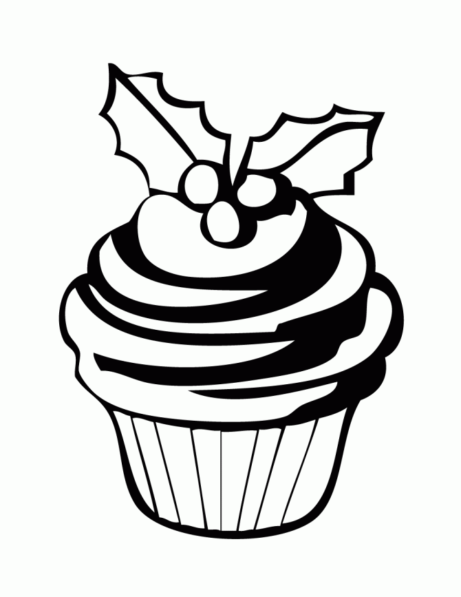 Cup Cake Coloring Pages - Coloring Home