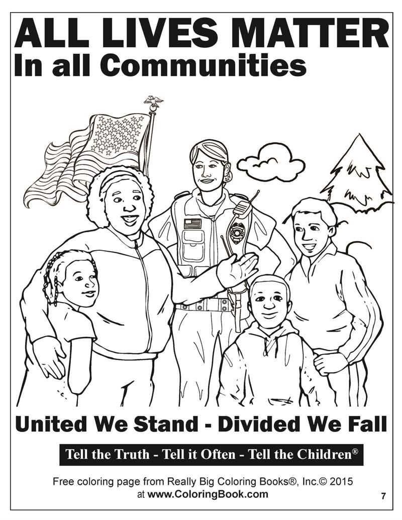 Coloring Books | All Lives Matter Free Online Coloring Page