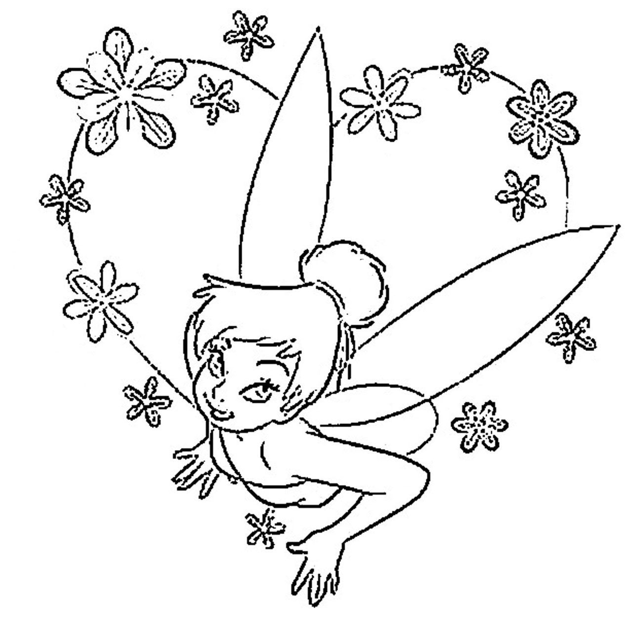 Free Printable Tinkerbell Coloring Page For Kids Coloring Home