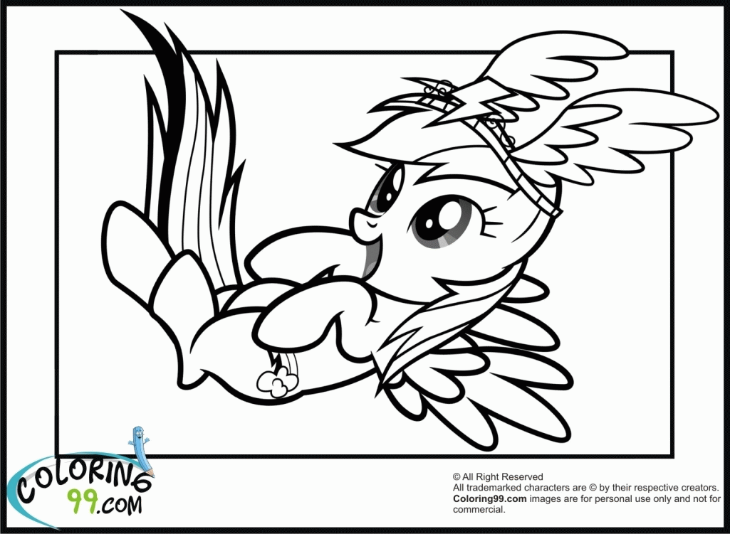 Rainbow Dash Coloring Pages Team Colors My Little Pony Baby ...