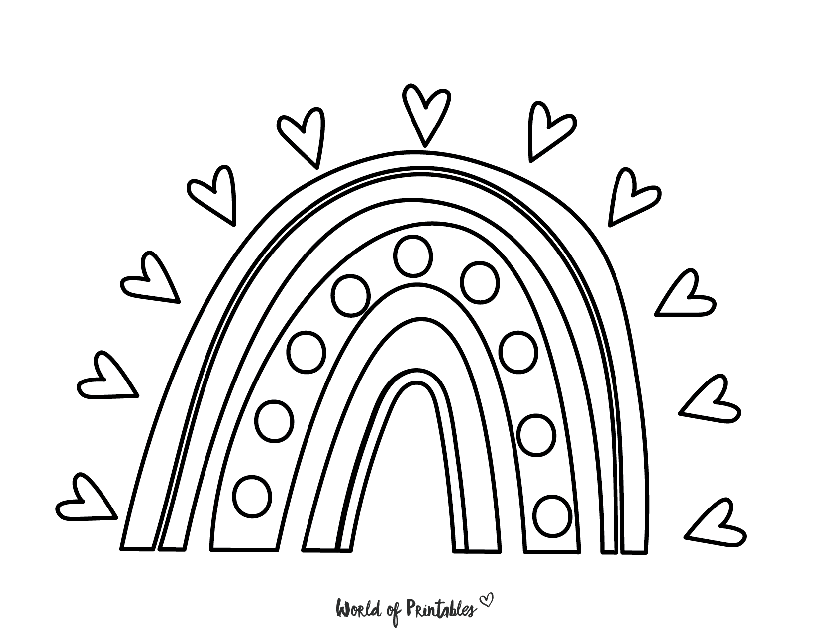 50 Best Rainbow Coloring Pages To Brighten Your Day - World of Printables