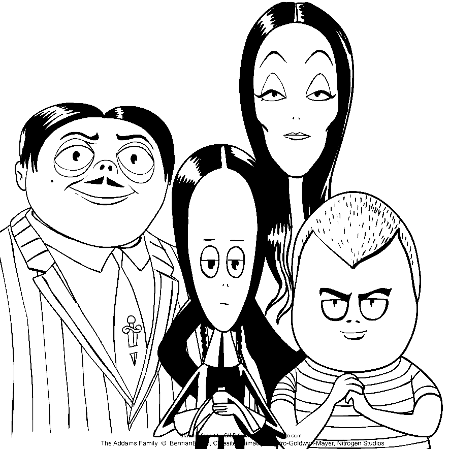 Addams Family Coloring Pages - The Addams Family Coloring Pages - Coloring  Pages For Kids And Adults