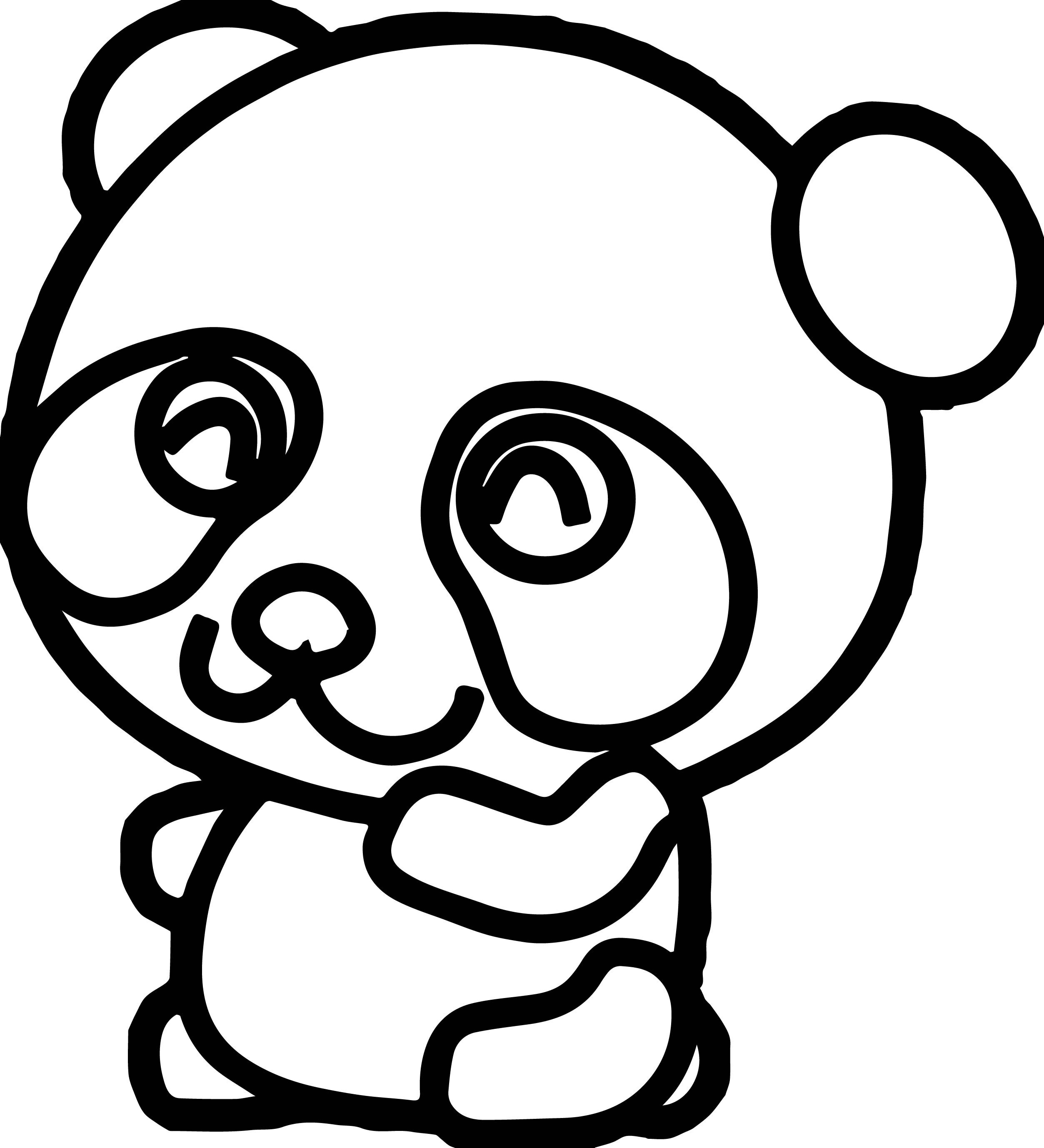 Cute Kung Fu Panda Coloring Page - Wecoloringpage.com | Panda coloring pages,  Monster coloring pages, Emoji coloring pages