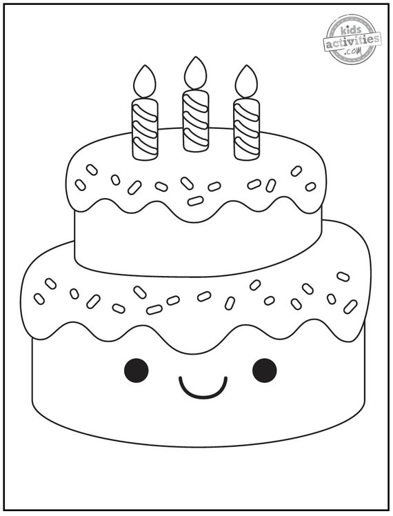 Cute Kawaii Food Coloring Pages - Etsy Sweden