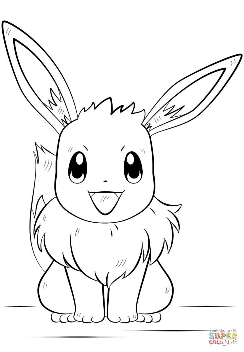 Eevee Pokemon coloring page | Free Printable Coloring Pages
