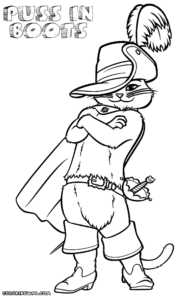 Puss in boots coloring pages | Coloring pages to download and print
