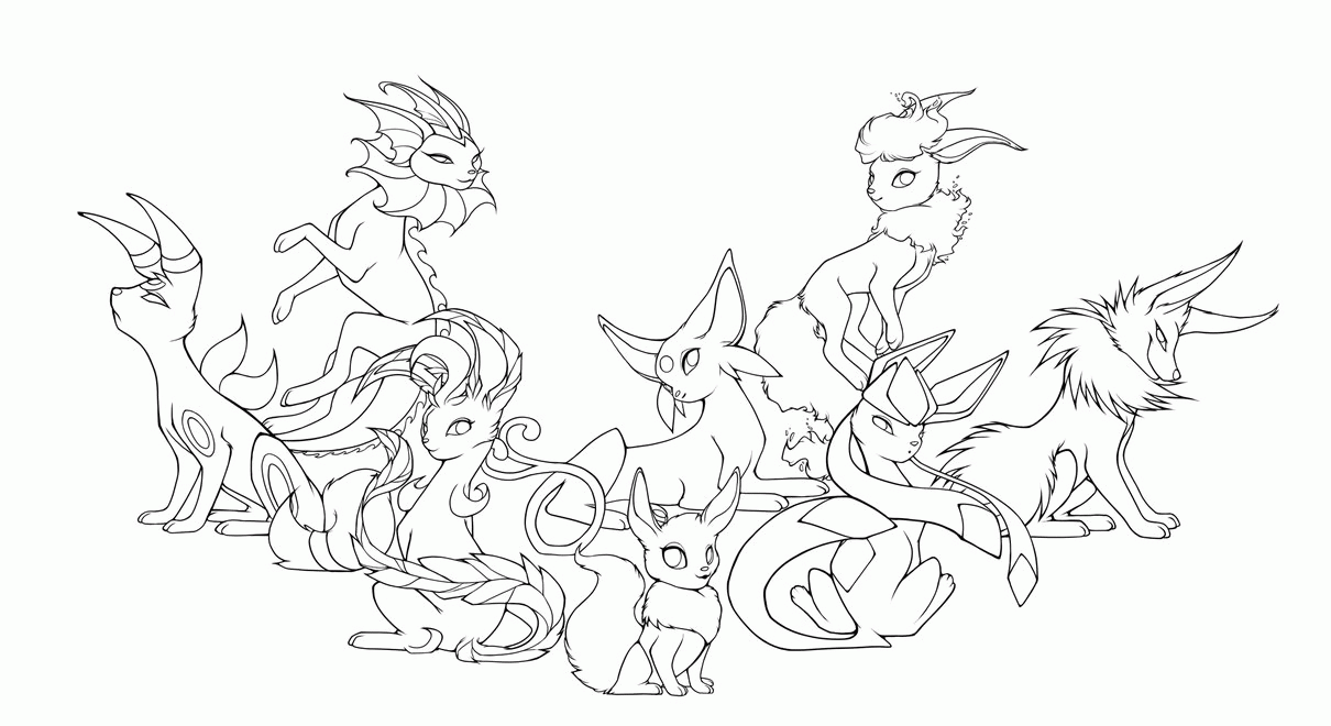 Pokemon Coloring Pages Eevee Evolutions   Coloring Home