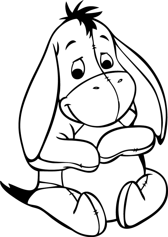 Cute baby pooh Colouring Pages