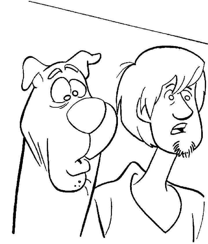 Scooby Doo With Shaggy Coloring Pages