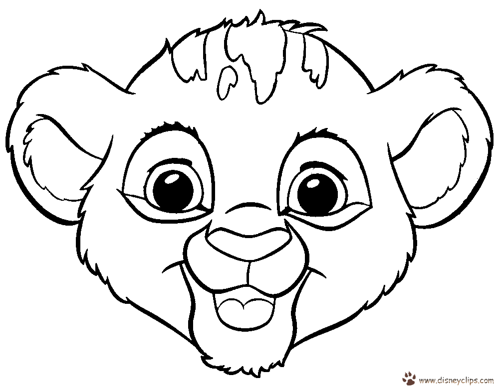 Baby Simba Coloring Pages Coloring Home
