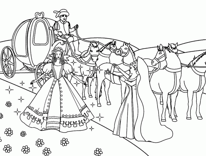 Cinderella Being Awesome Coloring Page : KidsyColoring | Free 