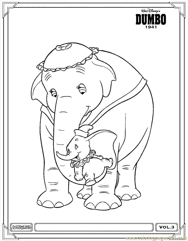 Coloring Pages Dumbo Coloring Page 06 (Cartoons > Dumbo) - free 