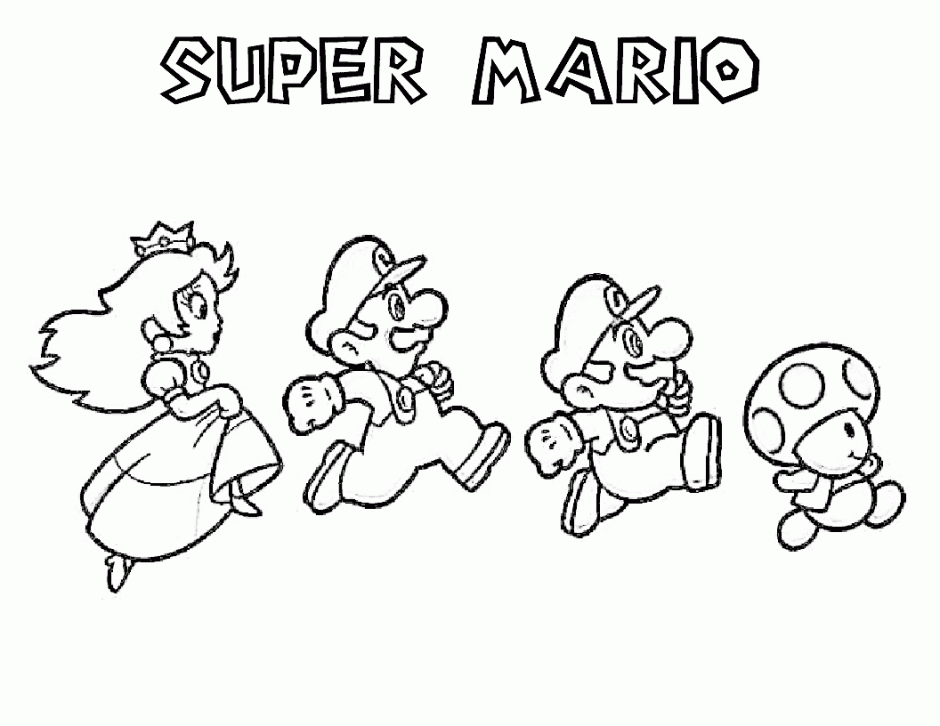 Coloring Pages Marvelous Super Mario Coloring Pages Coloring 