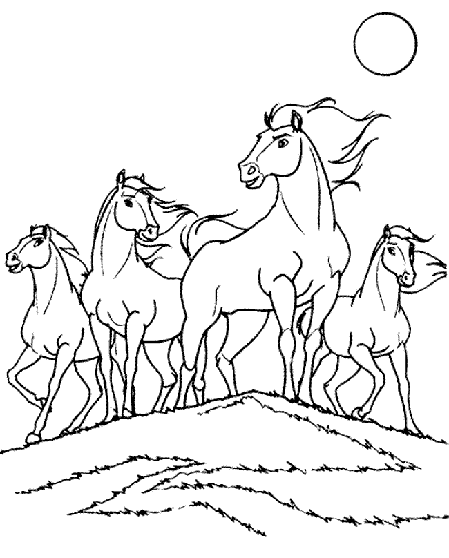 horse back ridiMonf wero Colouring Pages