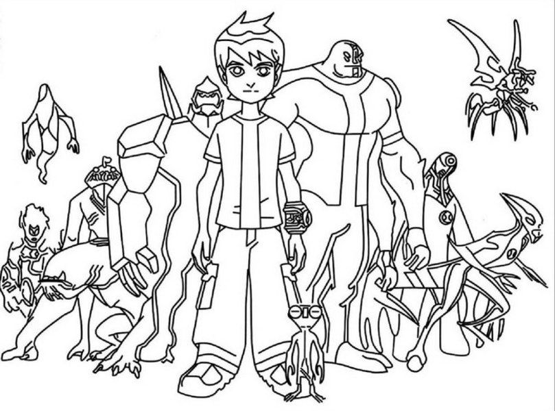 Ben 10 Althe zoo Colouring Pages (page 3)