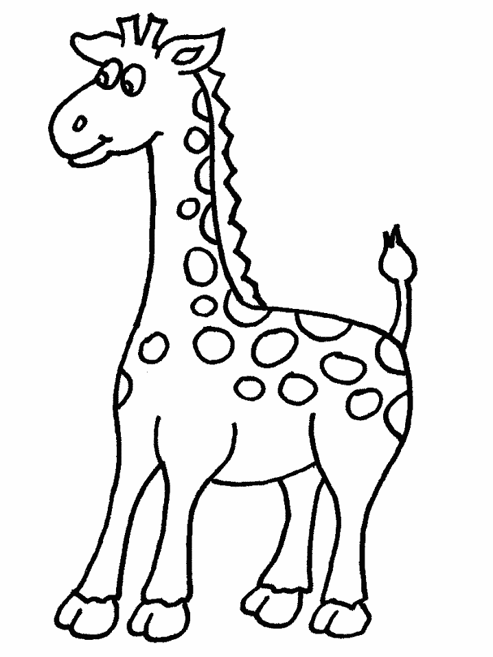 Cute Giraffe Coloring Sheets - Kids Colouring Pages