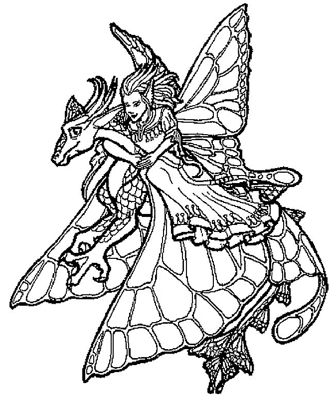Fairy Coloring Page | Coloring Pages