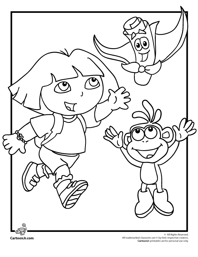 Dora Color Pages To Print Coloring Home