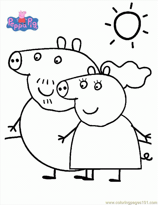 Coloring Pages Peppa Pig 001 (6) (Cartoons > Others) - free 