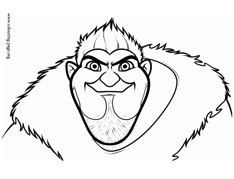 The Croods - Grug, the patriarch of the Croods family coloring page