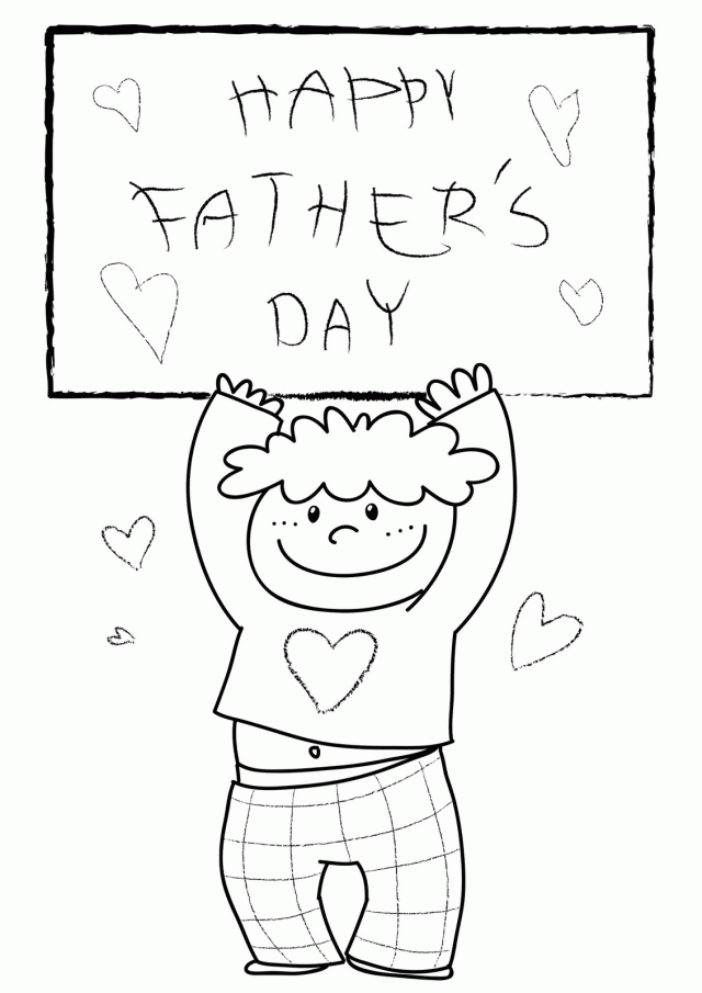 Educational Happy Fathers Day Coloring Page For Kids | Laptopezine.