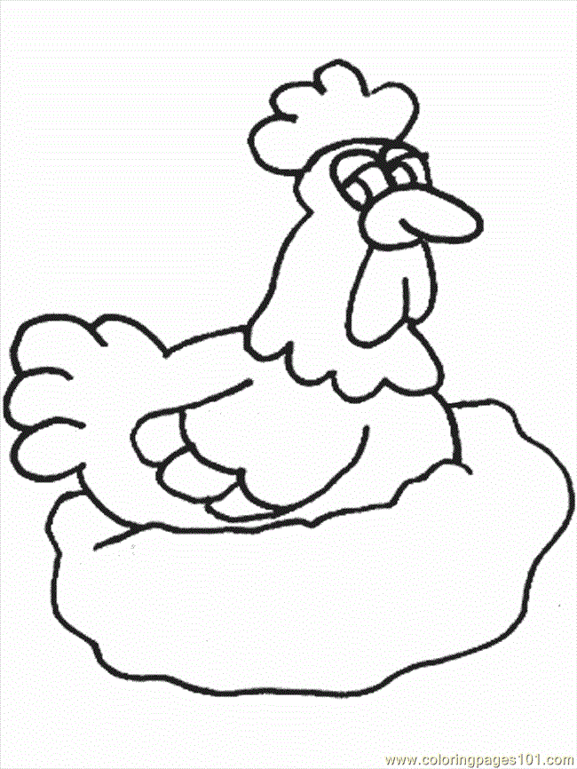 Coloring Pages Chicks, Hens and Roosters (Birds > Chicks, Hens and 