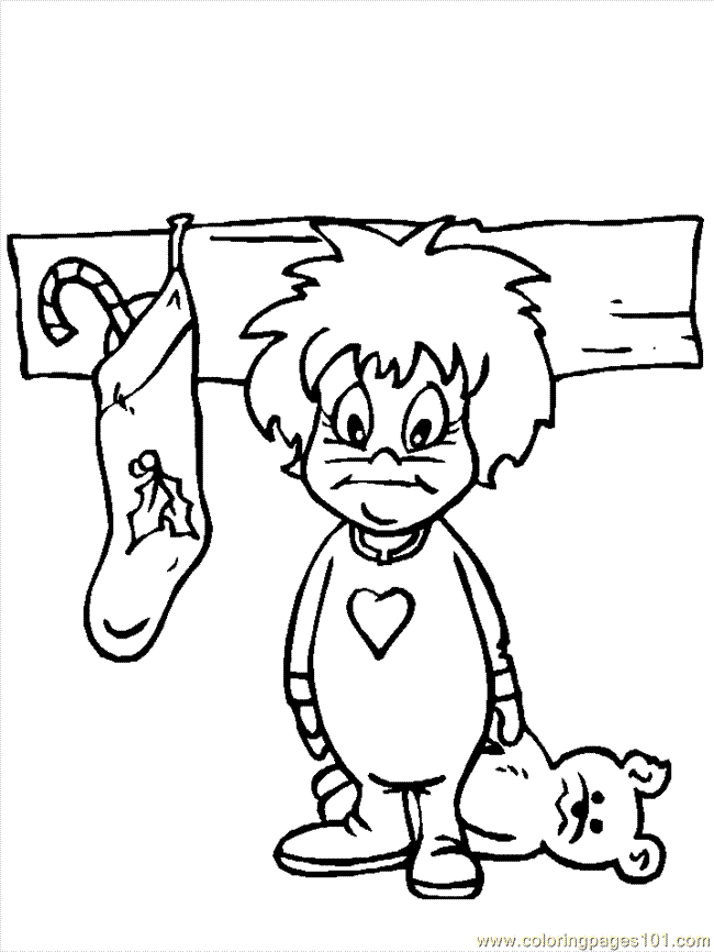 Coloring Pages Christmas Stockings (3) (Cartoons > Christmas 