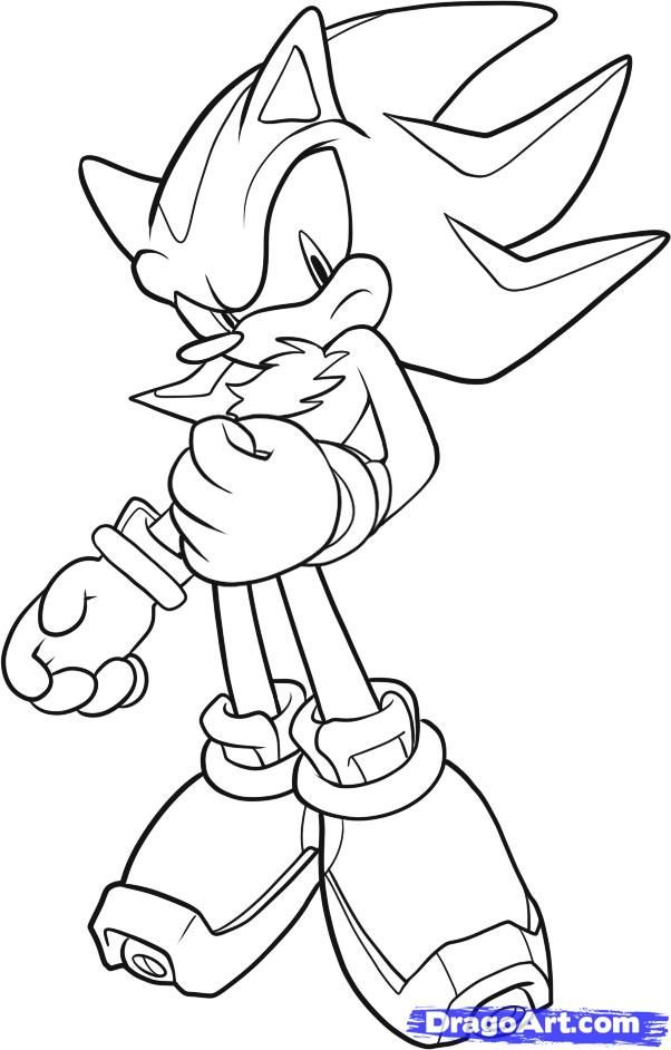 Shadow The Hedgehog Coloring Page Coloring Home