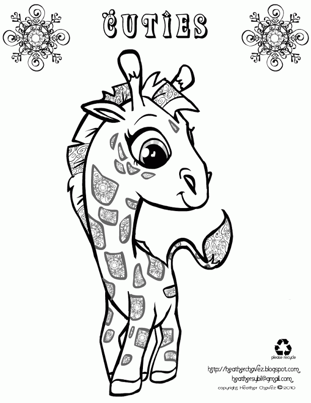 Coloring Pages Of Giraffes